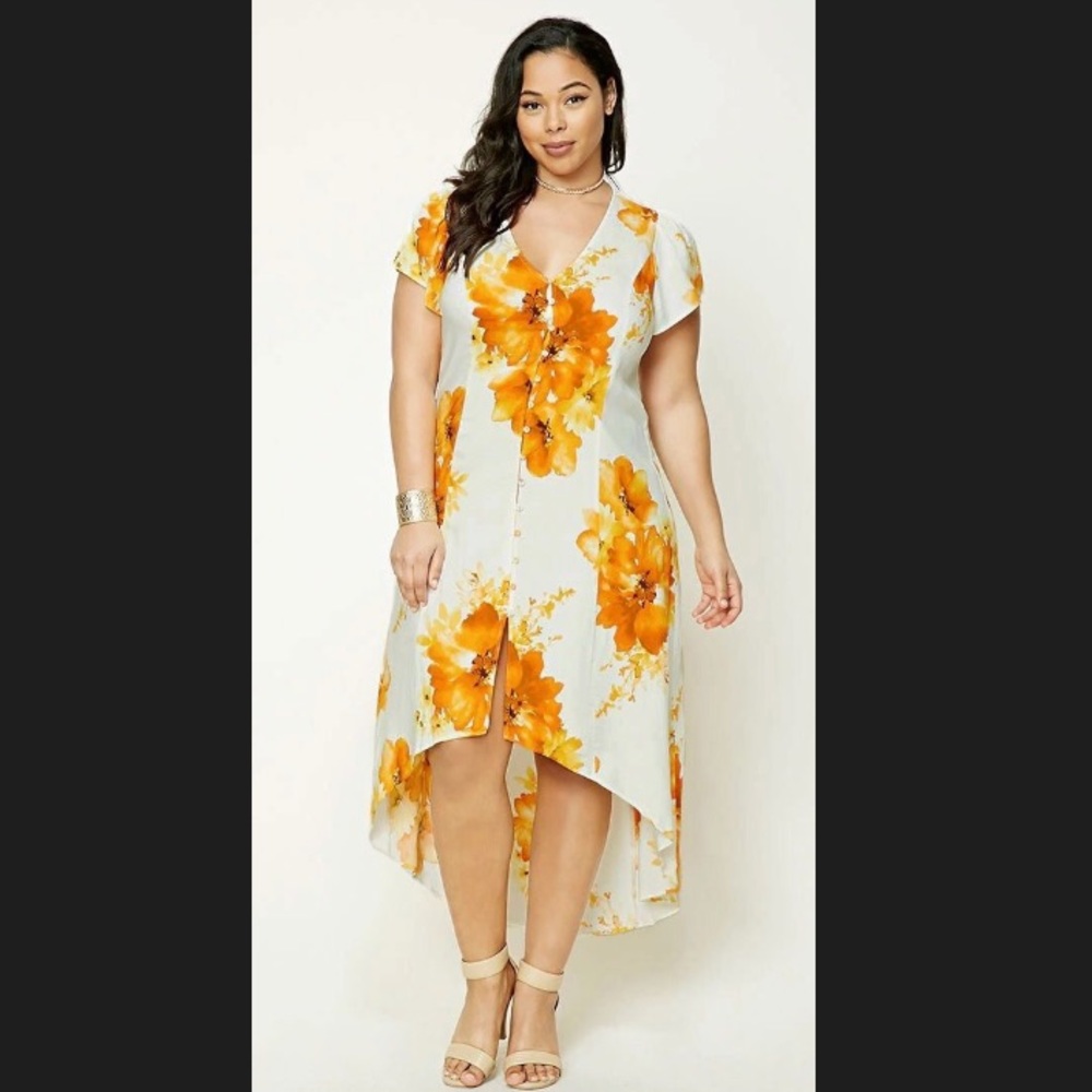 Forever 21 Floral button up sun dress